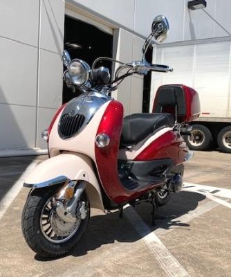 China 150cc Sorrento 4 Stroke Two Tone Retro Style Moped Scooter Fully Assembled – Sorrento 150A for sale