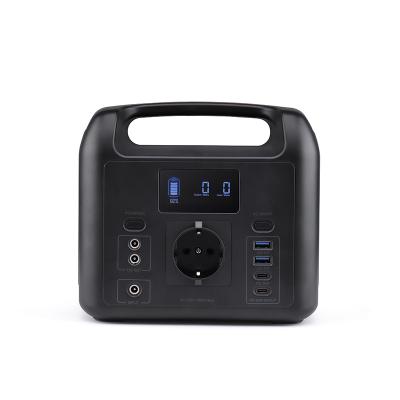 China Newcomer 2022 support charging power station lifepo4 fast portable outdoor camping lithium battery solar generator with digital display flash light for sale