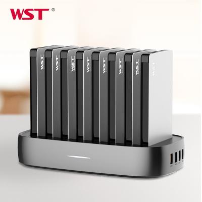 China Fast Charging Support Power Bank 8 Station 10000mah 8 PCs Portable Mobile Phone Charger Built In Cable Type USB C Micro USB Charging Power Bank Fast Supply for sale