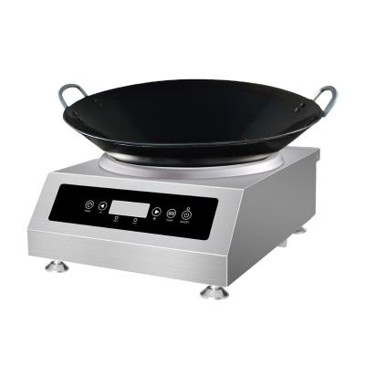 China Hotel Foshan Supplier 3.5kW Concave Commercial Electric Induction Wok Cooker Range for sale