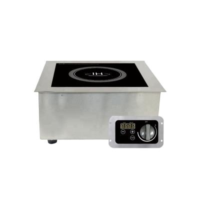 China Hotel Kitchen Stainless Steel Industrial 5KW Commercial Workbench Induction Cooker Hotpot Hob for sale