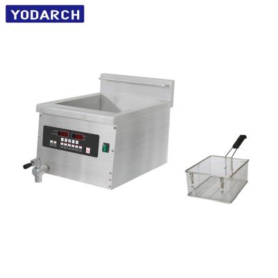 China Commercial Used Hotels Multi Function Electric Countertop Deep Fryers Deep Fryer With Free Standing Basket for sale