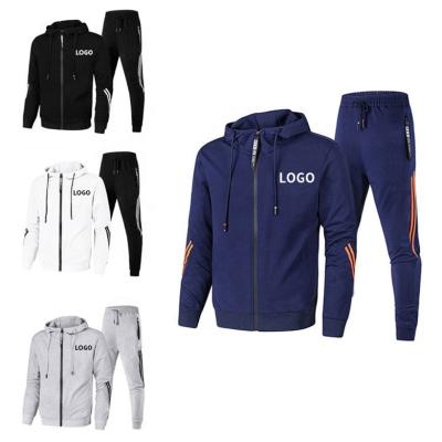 China Breathable Wholesale Private Label Custom Logo Mens Men Sportswear Hoodies Jogging Suits 2 Piece Tracksuits Set for sale