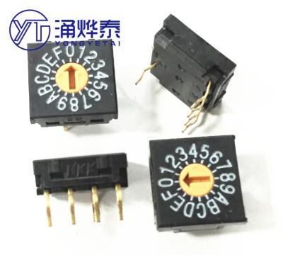 China FR01-FR16P-ST Positive Rotary Dial 0-F Switch 16 Speed ​​4:1 Code Standard for sale