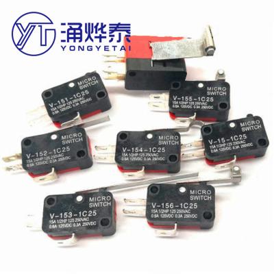 China YYT 152 153 154 155 156-1C25 2C25 Double Switch Micro Switch V-15 151 Silver Touch Stroke for sale