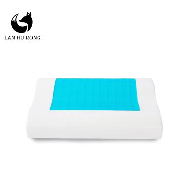 China Wholesales Anti-Static Comfort Bedding Memory Foam Gel Pillow Curved Wave Camping Cooling Summer for sale