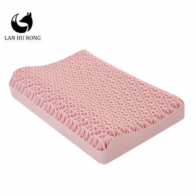 China Anti-Static Pectin Pillow Cover 3D Strip Pectin Neck Gel Black Tech Gummy Special Custom Pillow for sale