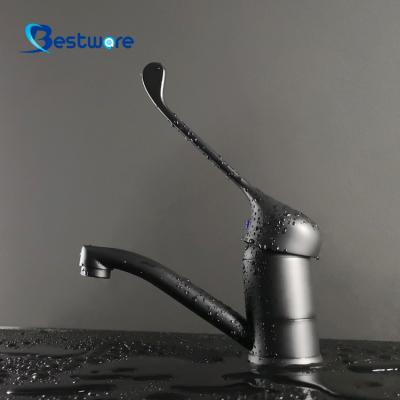 China New Design Black Thermostatic Faucets Sink Basin Stainless Steel Kitchen Mixer Tap for sale