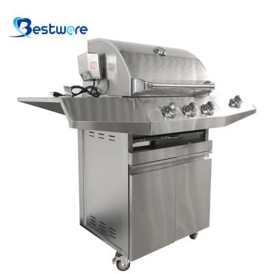 China Easily Assembled Stainless Steel Flat Surface Outdoor Commercial Industrial Gas Grill For Garden for sale