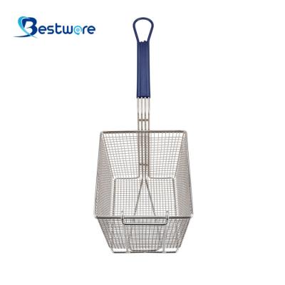 China Food Class Viable OEM ODM Accepted Iron Pasta Stainless Steel Wire Clad French Fry Basket for sale