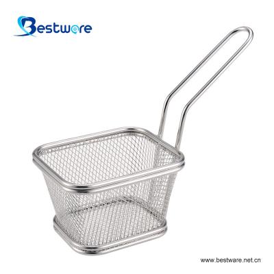 China Fritar Wire Mesh Bread Fry Potato Grill Non-Stick Viable Mini Pasta Basket for sale