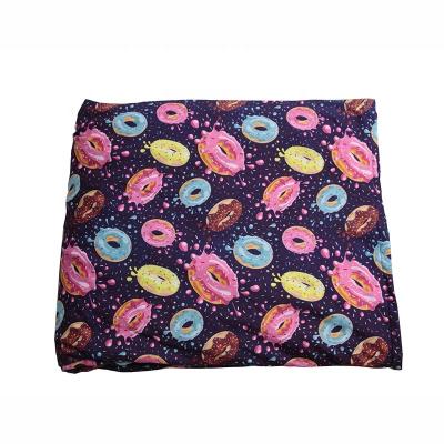 China Viable Newborn Kids Minky Donut Print Infant Blanket Accept Custom Baby Wrapping Plush Blankets for sale