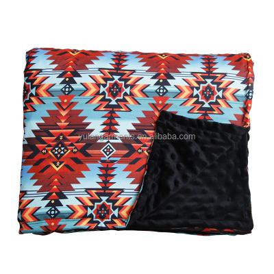 China Viable Plants Prints Milk Silk Polyester Minky Stitch Blanket For Newborn Baby for sale