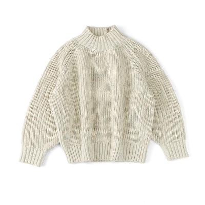 China 2021 Winter Breathable Baby High Collar Loose Sweater Knit Children Pullover Tops Autumn Toddler Girls Pullover Children Soft Knitwear Sweaters for sale