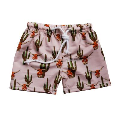 China New Fashion Casual Children Boy Swimming Trunks Cactus Bull Printed Summer Men's Trunks Baby Kids Swimwear for sale