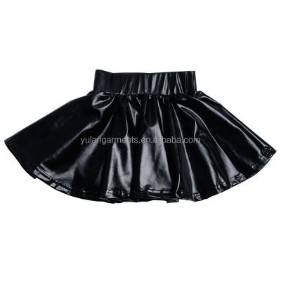 China Cute Anti-wrinkle New Arrival Baby Mini Skirt Autumn Winter Kids Black Leather Dress Dresses For 0-16 Years Kids for sale