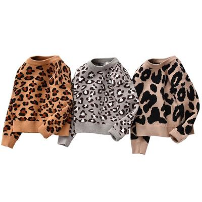 China 2020 New Leopard Print Babies Breathable Sweater Keep Warm Winter Autumn Kids Clothing Fashion Children Knitting Sweater for sale