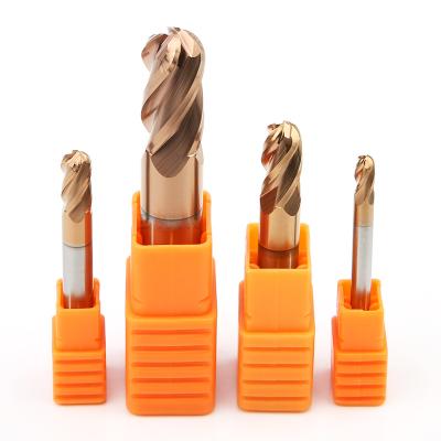 China HRC55 Carbide End Mill 6mm Ball Nose End Mill Spiral Endmill Milling Cutter for sale