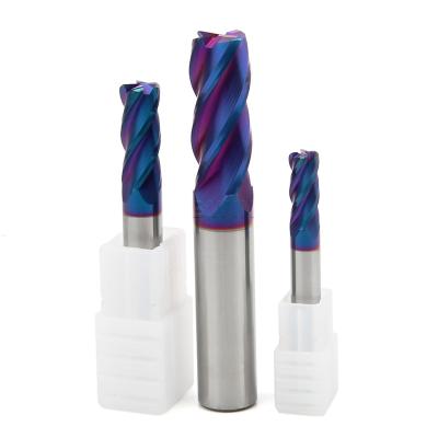 China Round Coating Corner Radius End Mills Nano Blue Noco Coated Less Friction for sale