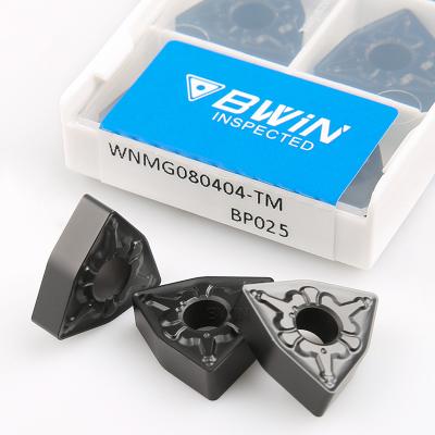 China Wnmg 080404 Gecementeerde hardmetalen wisselplaten Fijn draaien 060404 080412 Hoge stabiliteit Te koop