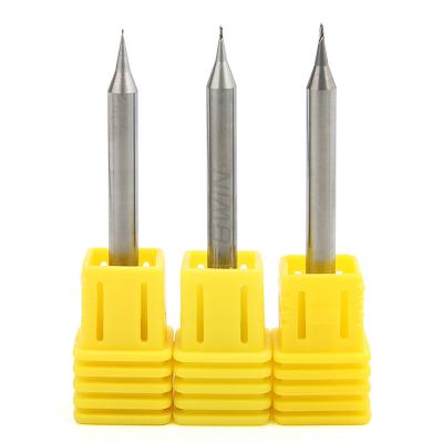 China HRC55 Carbide Micro Diameter Ball Nose End Mills 2/4 Flutes End Mill Bits For Aluminum for sale