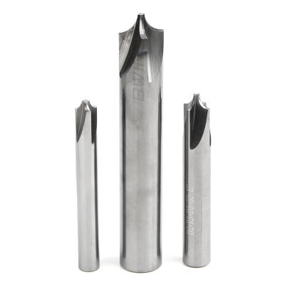 China Four Edged Aluminum End Mill R0.5-R6 HRC55 4 Flutes Internal R End Mills for sale