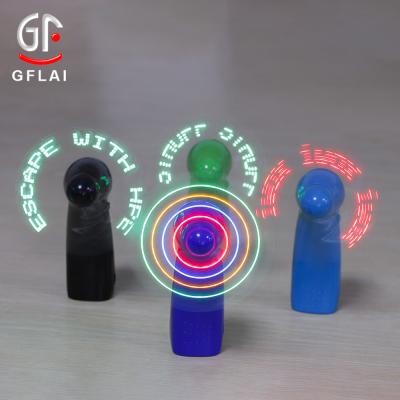 China 6 Groups Battery Operated Display DecorationPortable Party Custom Messgae Mini LED Fan for sale