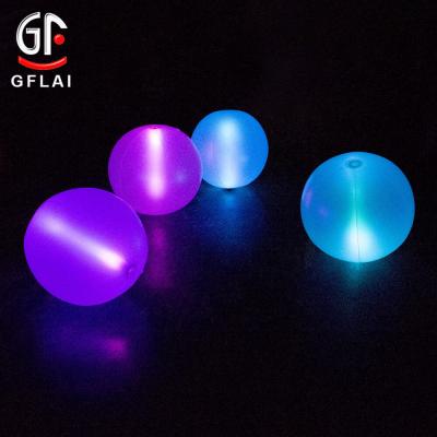 China 3MM PVC than most popular products DMX512 rechargeable programmable remote control inflatable LED light up beach ball for sale