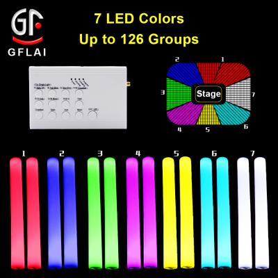 China GFLAI Custom Wireless Remote DMX512 Logo Remote Control Led Light Up Foam Sticks Stick For Party Concert Praise for sale