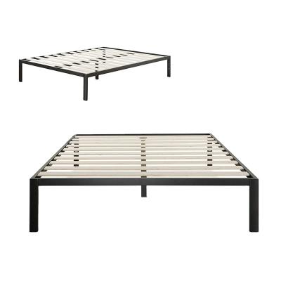 China Comfortable Modern Studio Slat Support Platform Bed Frame Metal Wood Daybed for sale