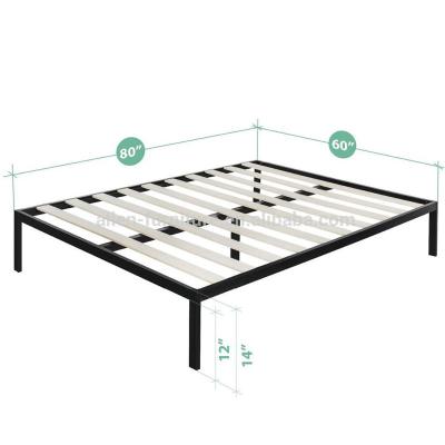 China Comfortable High Quality Wooden Mattress Base Slatted Platform Bed Frame for sale