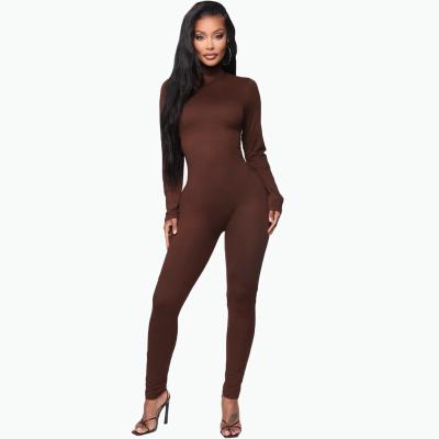 China 2022 viable European and American plus size women's solid color sports casual skinny increase elastic jumpsuit high lined fleece for sale