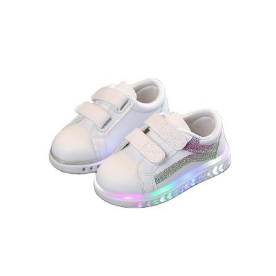 China Light weight 2021 new summer children's shoes bright soft-soled girls casual shoes for sale