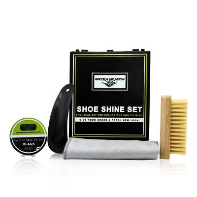 China Wholesale Custom Logo Shoe Care Kit Portable Travel Shoe Shine Kit Shoe Polish Set Leather Daily Shoe Care Set Factory for sale