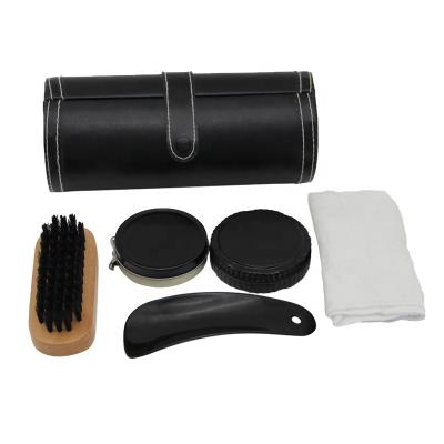 China Wholesale Portable Shoe Care Factory Travel Daily Shoe Care Set Leather Shoe Shine Kit for sale