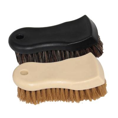 China Factory Wholesale Custom Logo Horse Hair Car Tire Wheel Wash Brush Car Wheel Wash Cleaning Brush for sale