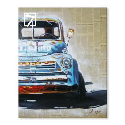 China Modern Hot Sale Cool Canvas Art Painting Vintage Car For Room Decoration for sale