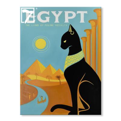 China Modern Wholesale Handmade Oil Painting Egypt Vintage Poster Artwork for sale