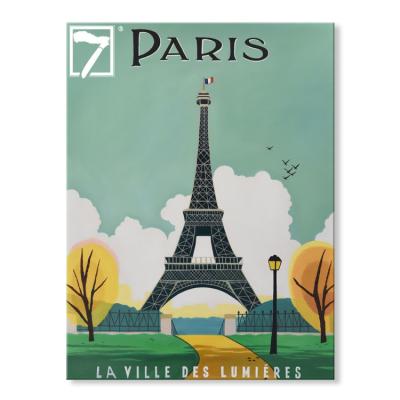 China Art Decor Vintage Poster Modern Hand Painted Paris Oil Painting On Canvas for sale