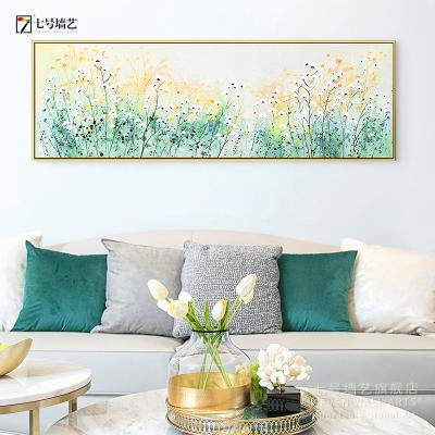 China Modern Hot Selling Print With Charming Hand Embellishment The Art Of Daisy Flower Painting Framed Canvas for sale