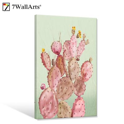 China Modern Modern Pink Cactus Picture Printing Canvas Cactus Painting Home Decoration for sale