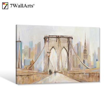 China Modern Modern Cityscape Art Brooklyn Bridge Wall Art for Living Room for sale