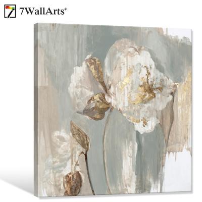 China Modern Decorative Art Painting White Flower Canvas Print Seven Wall Art Wall Art For Home Decor for sale