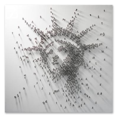 China 3D Decorative Contemporary Unique Modern Pin Art Statue of Liberty Painting for sale