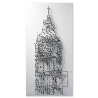 China 3D Modern Creative Painting London Big Ben Pin Art Painting for Wall Decor for sale