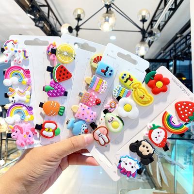 China Shenglan Comfortable Soft Children's Hairpin Cute Hairpin Baby Hair Accessories For Children Cut Snap Hair Clip Children for sale