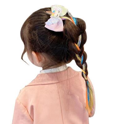 China Cute Princess Baby Party Girl Headdress Unicorn Bow Wig Cartoon Hair Accessories Color Shenglan Children Hairpin Jewelry Hair Decoration for sale