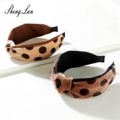 China Shenglan Boho Street Style Hair Accessories Girl Women Leopard Headband Custom Made European and American Top Knotted Bling Cool Headband Dinner Headband for sale