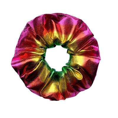 China Shenglan Environmentally Friendly Rainbow Hair Scrunchies Wholesale Custom Hair Scrunchies Holder Polyester Hair Scrunchies for sale