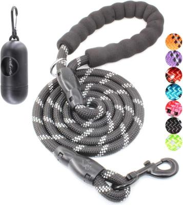 China Light Up Amazon Hot Seller Reflective Walking Dog Leash Pet Supplies Nylon Braided Dog Leash Safety Rope Buckle Pet for sale